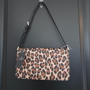 NWT Kate Spade Staci Medium Flap  Spotted Animal Shoulder Bag